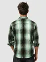 Green Frayed Check Shirt