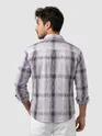 Lilac Frayed Check Shirt