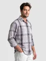 Lilac Frayed Check Shirt