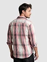 Pink Frayed Check Shirt