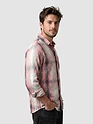 Pink Frayed Check Shirt