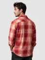 Red Frayed Check Shirt
