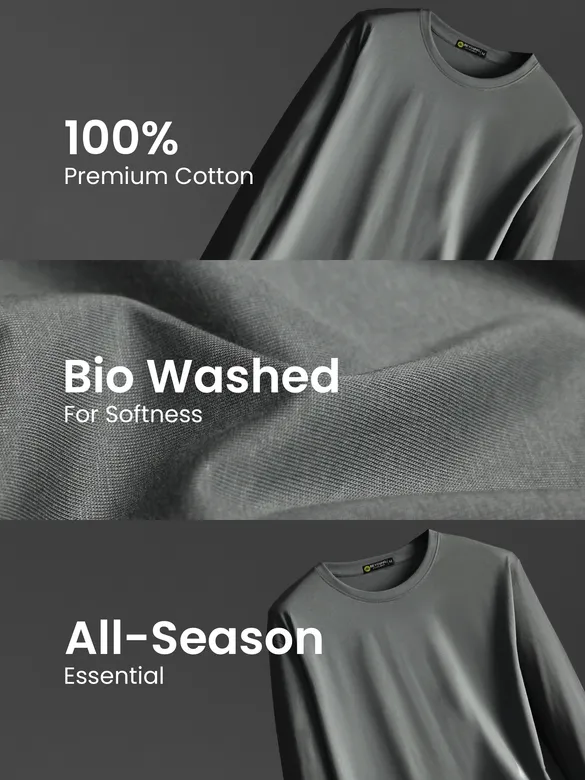 Pick Any 3 - Plain Full Sleeve T-shirts Combo