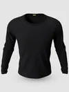 Pack of 2-Plain Full Sleeve T-shirt Combo Black And White