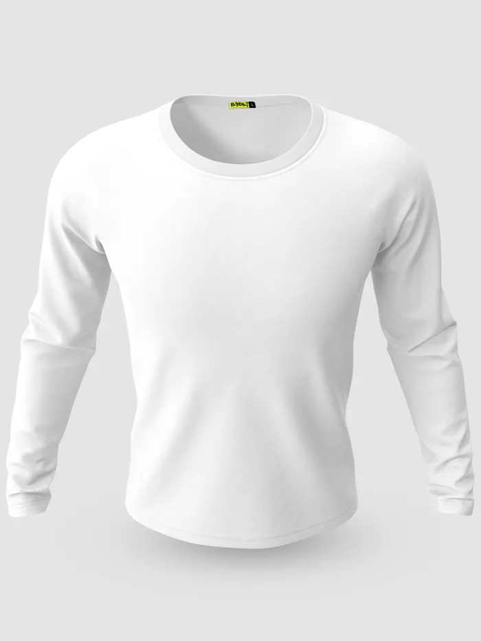 Pack of 2-Plain Full Sleeve T-shirt Combo Black And White