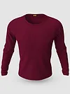 Pack of 2-Plain Full Sleeve T-shirt Combo Burgundy And Bottle Green