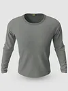 Pack of 2-Plain Full Sleeve T-shirt Combo White And Space Grey