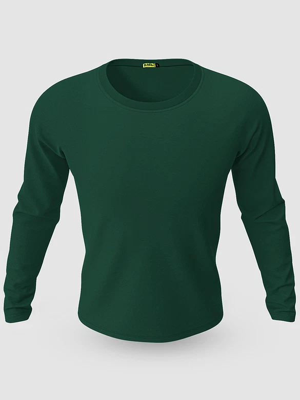 Pack of 3-Full Sleeve T-shirt Combo Burgundy Green Navy Blue