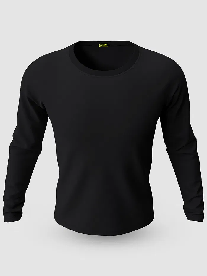 Pack of 3 Plain Full Sleeve T-shirt Black White And Grey