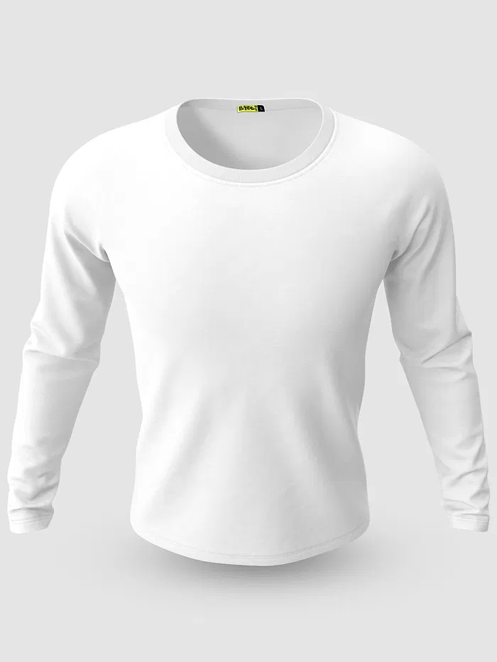 Pack of 3 Plain Full Sleeve T-shirt Black White And Grey