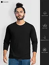 Pack of - 3 Plain Full Sleeve T-shirt Combo Black,Bottle Green,Burgundy