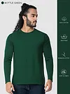 Pack of - 3 Plain Full Sleeve T-shirt Combo Black,Bottle Green,Burgundy