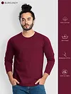 Pack of - 3 Plain Full Sleeve T-shirt Combo Black,Bottle Green,Burgundy
