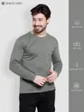 Pack of - 3 Plain Full Sleeve T-shirt Combo Navy Blue,White,Space Grey