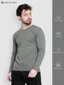 Pack of - 3 Plain Full Sleeve T-shirt Combo Bottle Green,Space Grey,Burgundy
