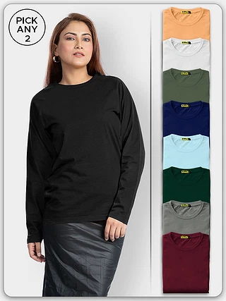 ladies full sleeve t shirt, 