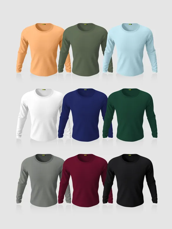 Pick Any- 3 All Full Sleeves T-shirt Combo