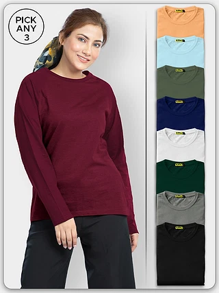 full sleeves tshirts for women, 