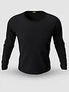 Plain Black Full Sleeves T-shirt for Men