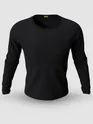 Plain Black Full Sleeves T-shirt for Men