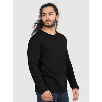 Plain Black Full Sleeves T-shirts