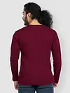 Plain Burgundy Full Sleeves T-shirts
