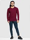Plain Burgundy Full Sleeves T-shirts