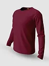 Plain Burgundy Full Sleeves T-shirts