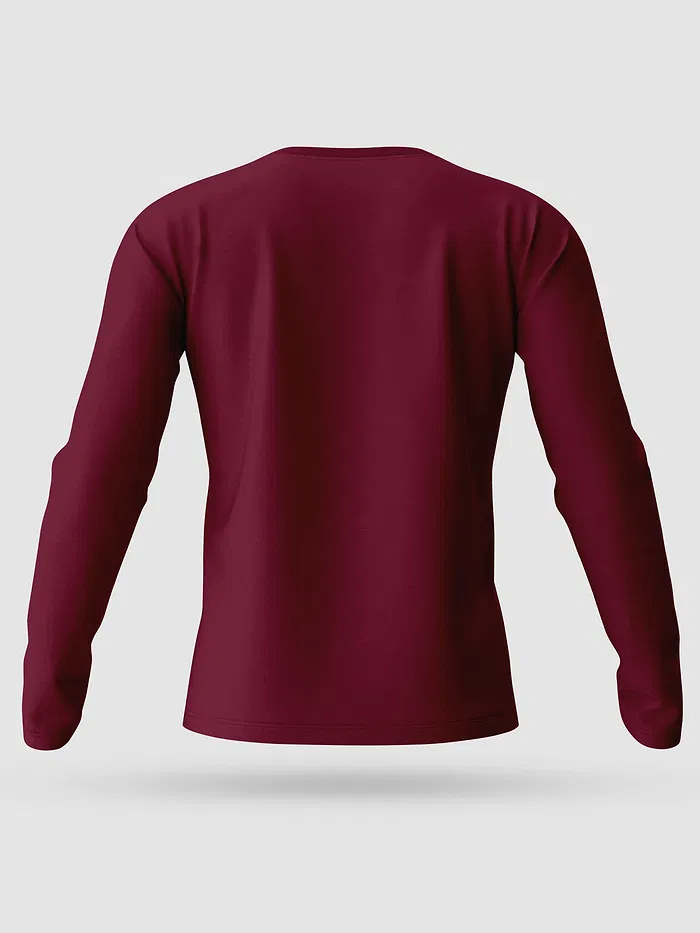 Plain Burgundy Full Sleeves T-shirts