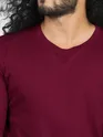 Plain Burgundy Full Sleeves T-shirts