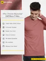 Plain Mauve Glow Full Sleeves T-shirt