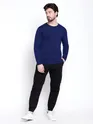 Plain Navy Blue Full Sleeves T-shirts
