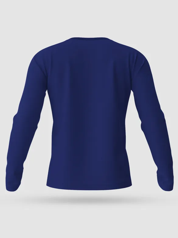 Plain Navy Blue Full Sleeves T-shirts