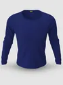 Plain Navy Blue Full Sleeves T-shirts