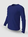 Plain Navy Blue Full Sleeves T-shirts