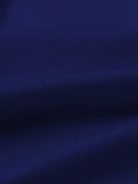 Plain Navy Blue Women Full Sleeves T-shirt
