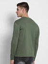Plain Olive Green Full Sleeves T-shirts