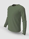 Plain Olive Green Full Sleeves T-shirts