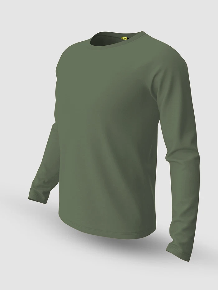 Plain Olive Green Full Sleeves T-shirts