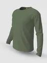 Plain Olive Green Full Sleeves T-shirts