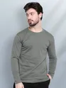 Plain Space Grey Full Sleeve T-shirts, 