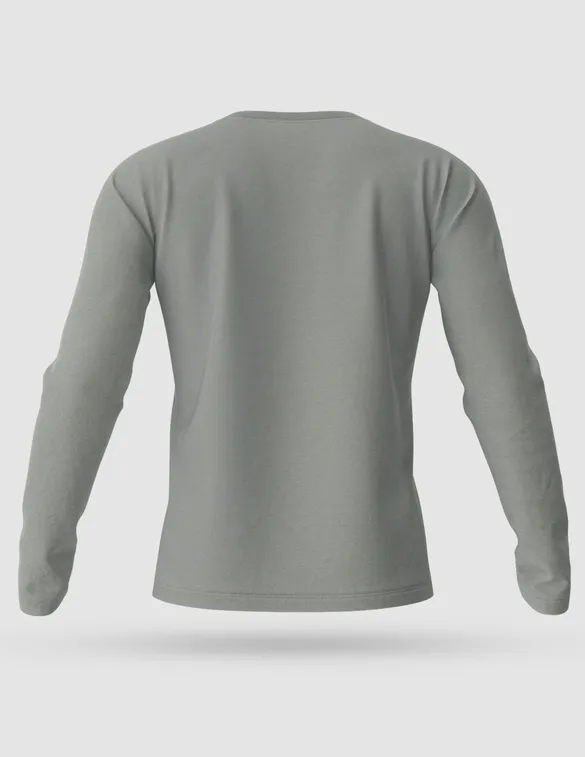 Plain Space Grey Full Sleeves T-shirts