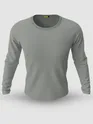 Plain Space Grey Full Sleeves T-shirt