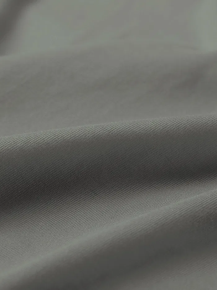 Plain Space Grey Women Full Sleeves T-shirt