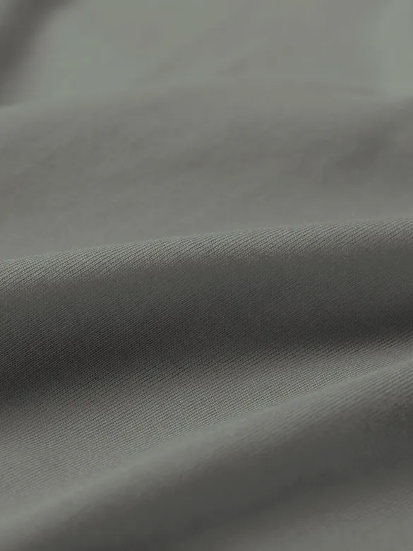 Plain Space Grey Women Full Sleeves T-shirt