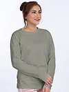Plain Space Grey Women Full Sleeves T-shirt