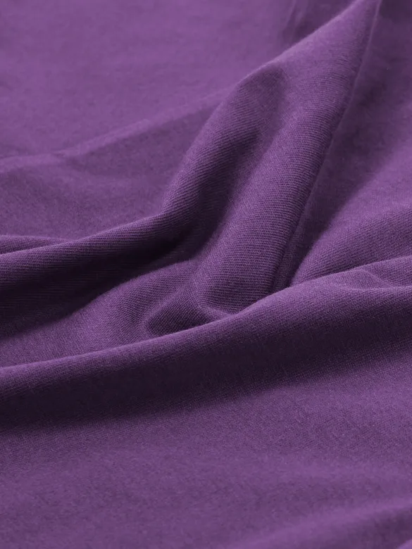 Plain Violet Full Sleeves T-shirt