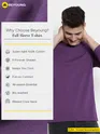 Plain Violet Full Sleeves T-shirt