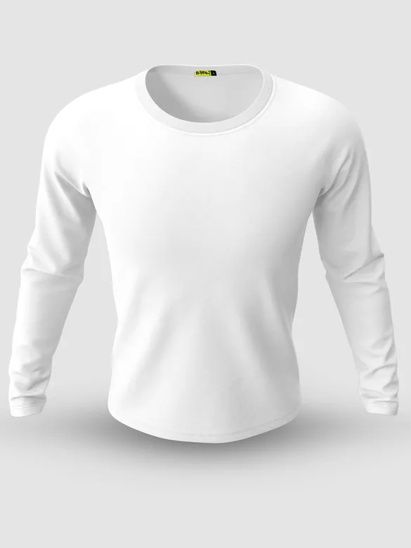Plain White Full Sleeves T-shirt