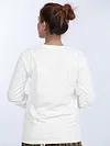 Plain White Women Full Sleeves T-shirt